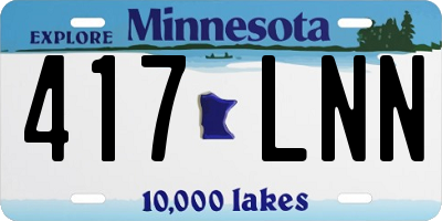 MN license plate 417LNN