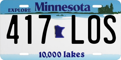 MN license plate 417LOS