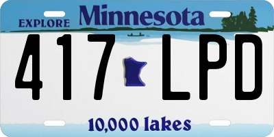 MN license plate 417LPD