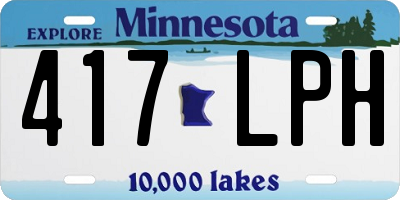 MN license plate 417LPH