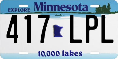 MN license plate 417LPL