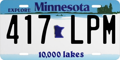 MN license plate 417LPM