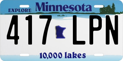 MN license plate 417LPN