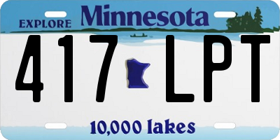 MN license plate 417LPT
