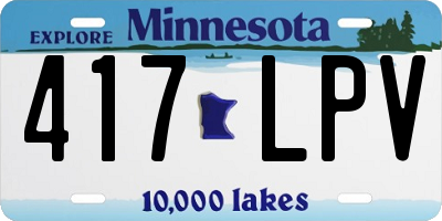 MN license plate 417LPV