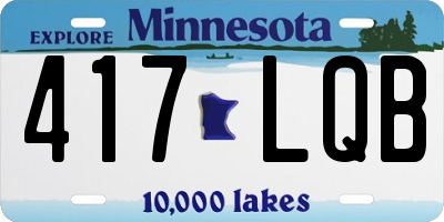 MN license plate 417LQB