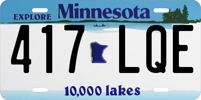 MN license plate 417LQE