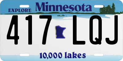 MN license plate 417LQJ