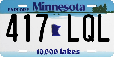 MN license plate 417LQL