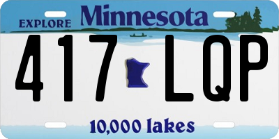 MN license plate 417LQP