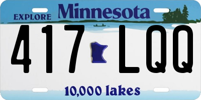 MN license plate 417LQQ