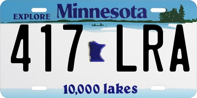 MN license plate 417LRA