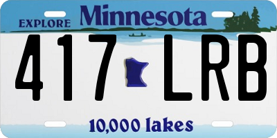 MN license plate 417LRB