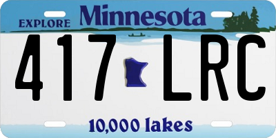 MN license plate 417LRC