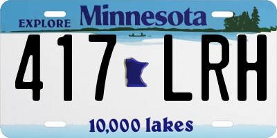 MN license plate 417LRH