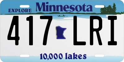 MN license plate 417LRI