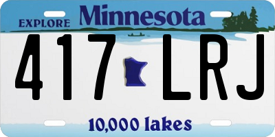 MN license plate 417LRJ