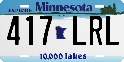 MN license plate 417LRL