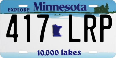 MN license plate 417LRP