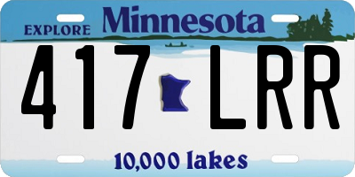 MN license plate 417LRR