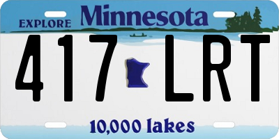 MN license plate 417LRT