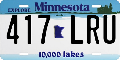 MN license plate 417LRU