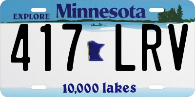 MN license plate 417LRV