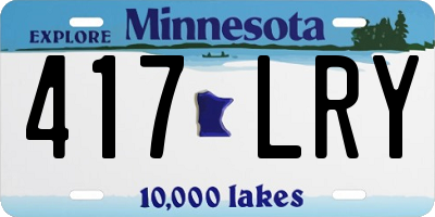 MN license plate 417LRY