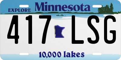 MN license plate 417LSG