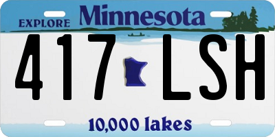 MN license plate 417LSH