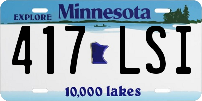 MN license plate 417LSI