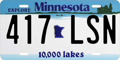 MN license plate 417LSN