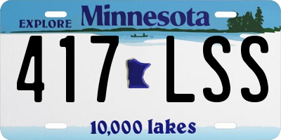 MN license plate 417LSS