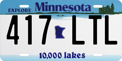 MN license plate 417LTL