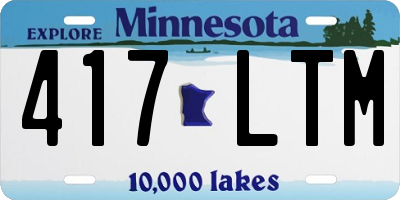 MN license plate 417LTM