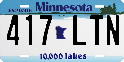 MN license plate 417LTN