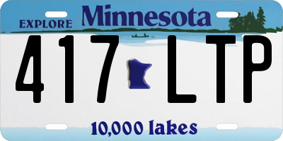 MN license plate 417LTP