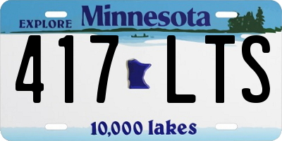 MN license plate 417LTS