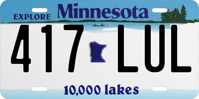 MN license plate 417LUL