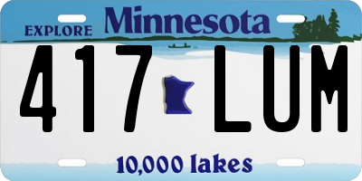 MN license plate 417LUM