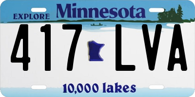 MN license plate 417LVA