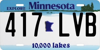 MN license plate 417LVB