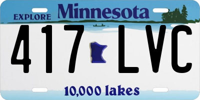 MN license plate 417LVC