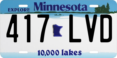 MN license plate 417LVD