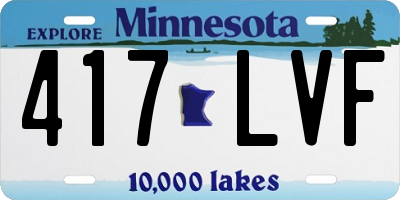 MN license plate 417LVF