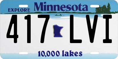 MN license plate 417LVI