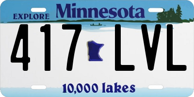 MN license plate 417LVL