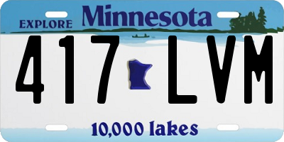 MN license plate 417LVM