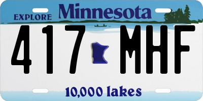 MN license plate 417MHF