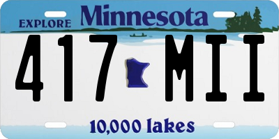 MN license plate 417MII
